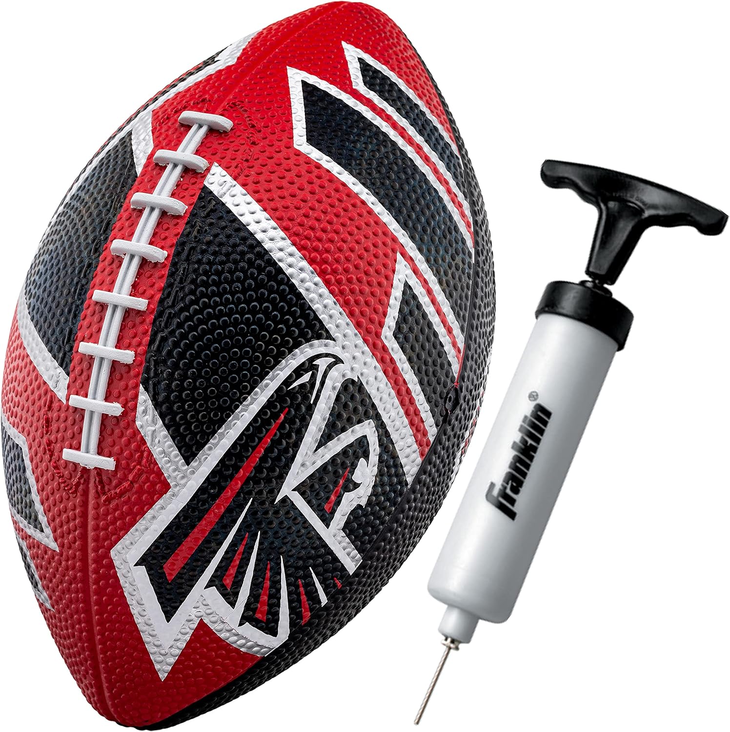 Franklin Sports NFL Team Footballs - Rubber Youth Mini Balls for All Teams - Kids 8.5" Football + Air Pump Sets - Official NFL Licensed