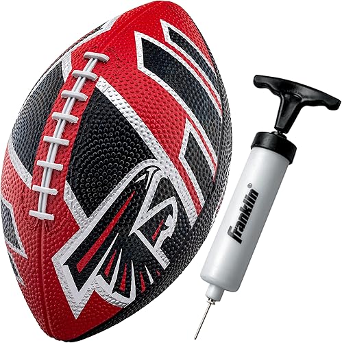 Vista 62 de Franklin Sports NFL Team Footballs - Rubber Youth Mini Balls for All Teams - Kids 8.5" Football + Air Pump Sets - Official NFL Licensed