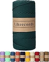 Vista 33 de Cuerda de macramé de poliéster trenzado de 4 mm, 140 yardas / 426 pies, suministros de macramé para manualidades DIY, hilo elástico para crochet