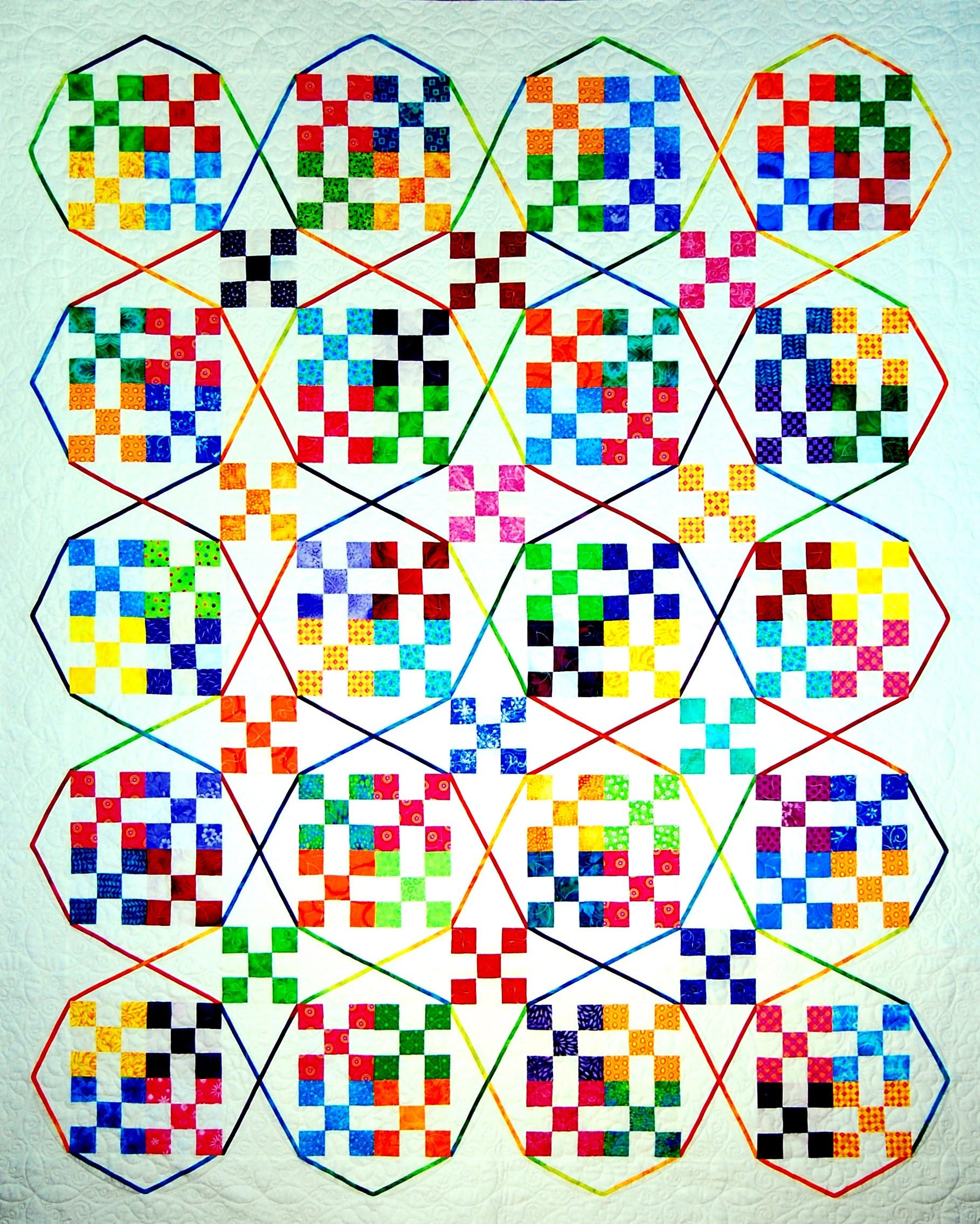 Starry Nine-Patches Quilt Pattern