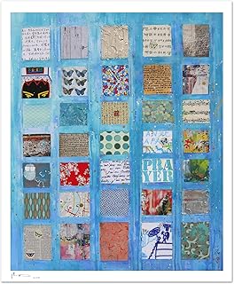 Fine Art Giclee Print - Blue prayer - on textured watercolor art paper 300g/m²