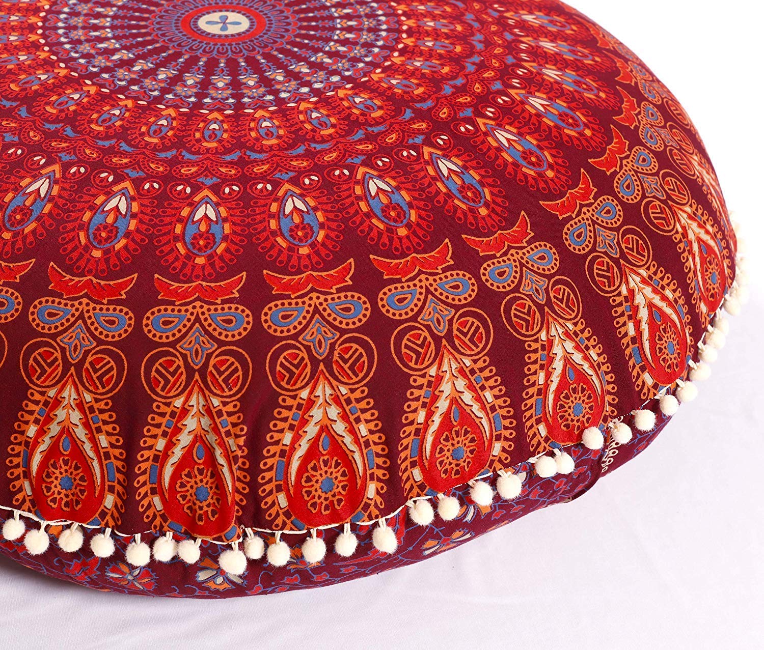 Popular Handicrafts Round Bohemian Floor Pillow Cover (18in)