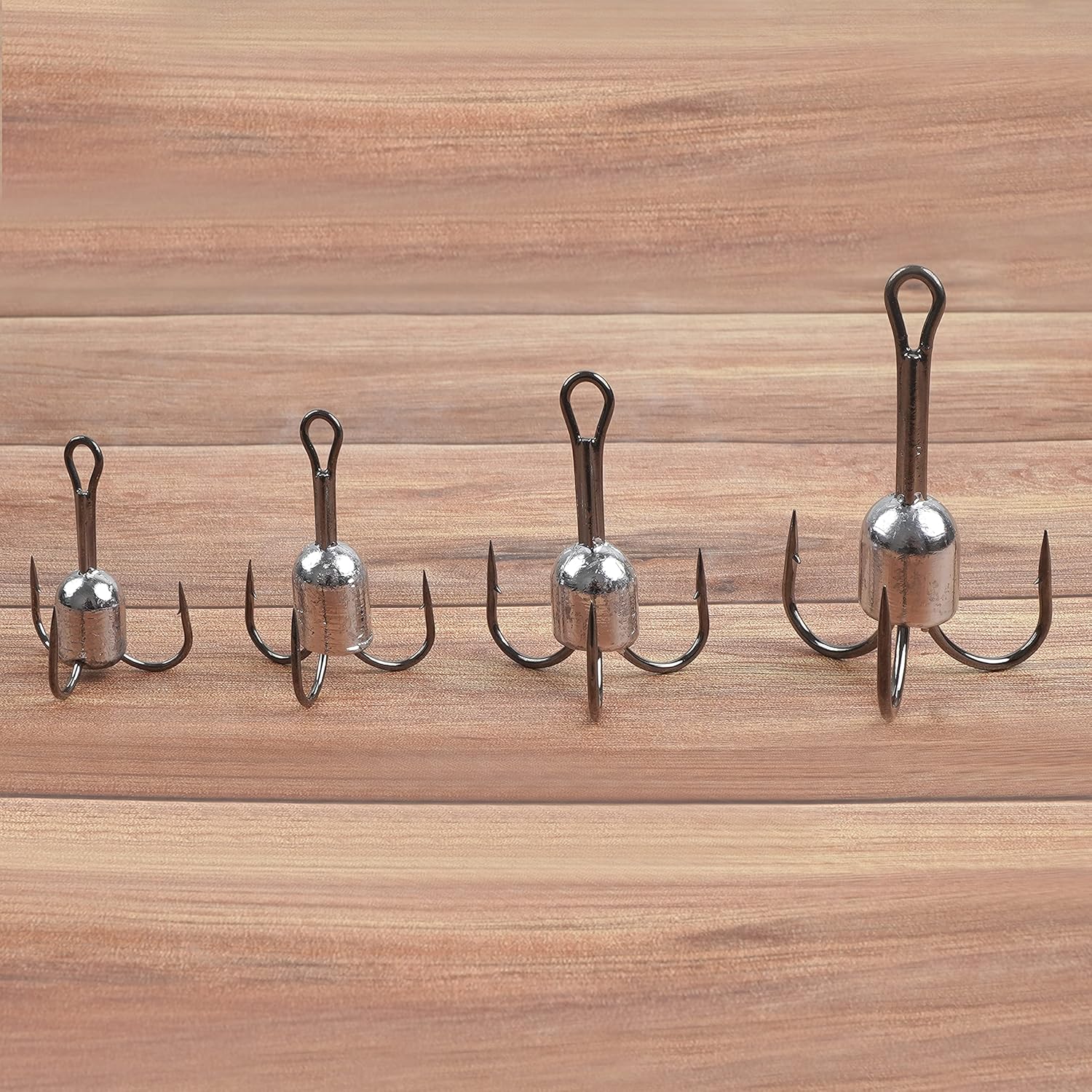 Snagging Hooks Weighted Treble Hooks - 4PCS/8PCS Sharp Treble Fishing Hooks with Weight for Bass Salmon Gator 5/0 6/0 8/0 10/0