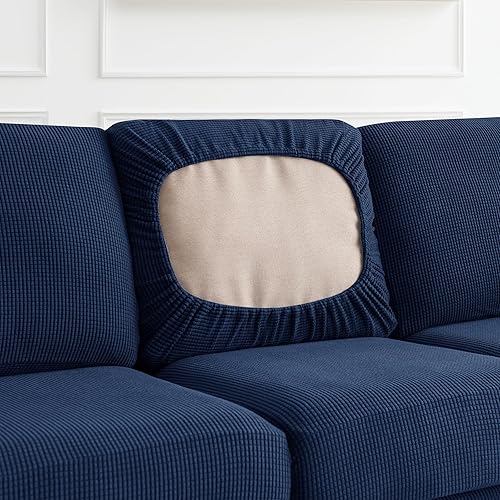 Vista 267 de CHUN YI - Funda elástica para sillón (3 piezas), funda para sofá de 1 plaza con un respaldo y cojín separado con banda elástica, tela jacquard