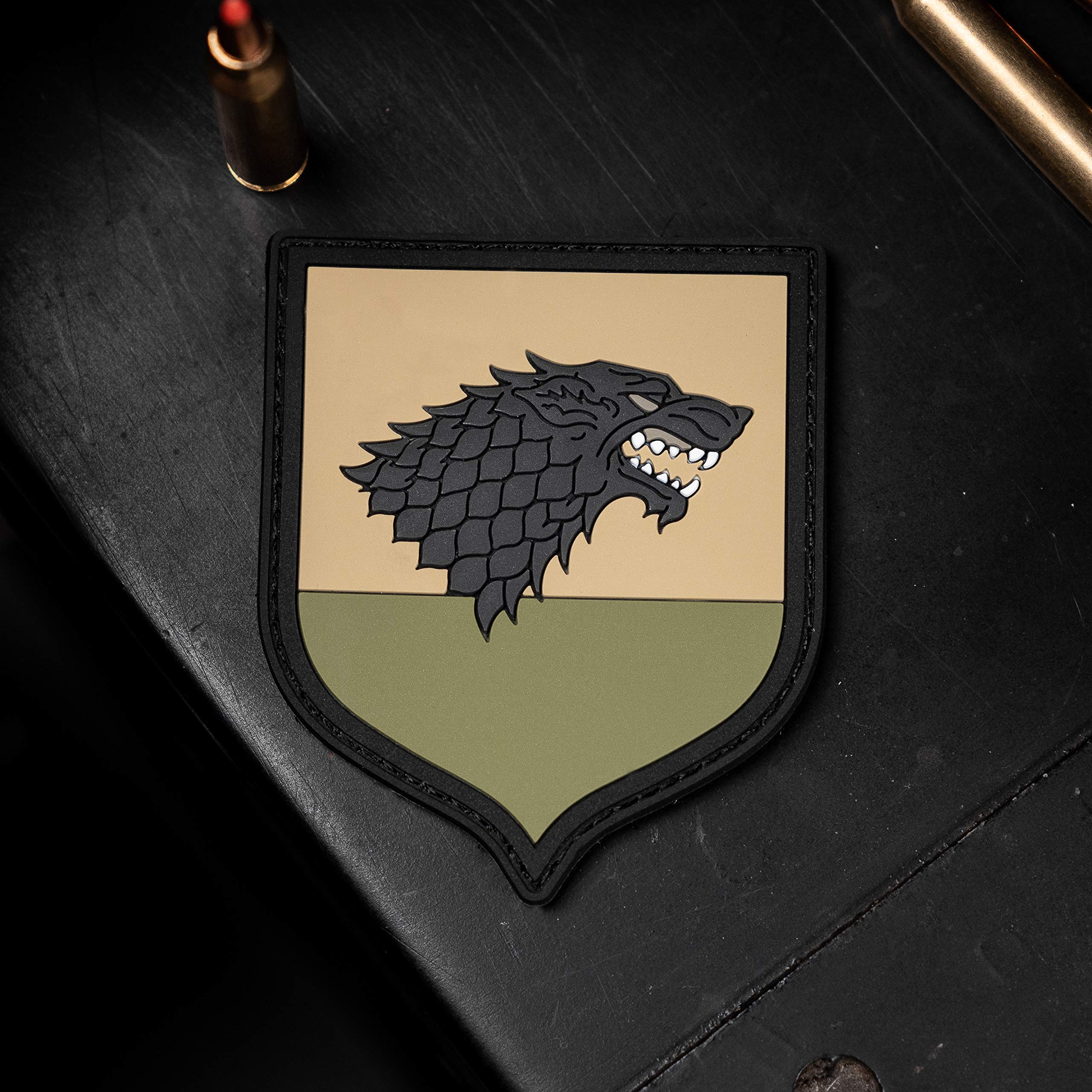 NEO Tactical Gear Game of Thrones House of Stark PVC Rubber Morale Patch – Hook Backed with Loop Attachment Piece That Can Be Sewn On by NEO Tactical