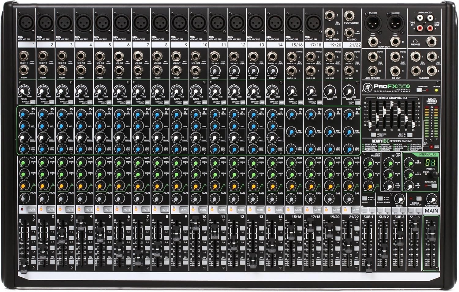 Mackie ProFX16v2 16-Channel 4-Bus FX Mixer with USB