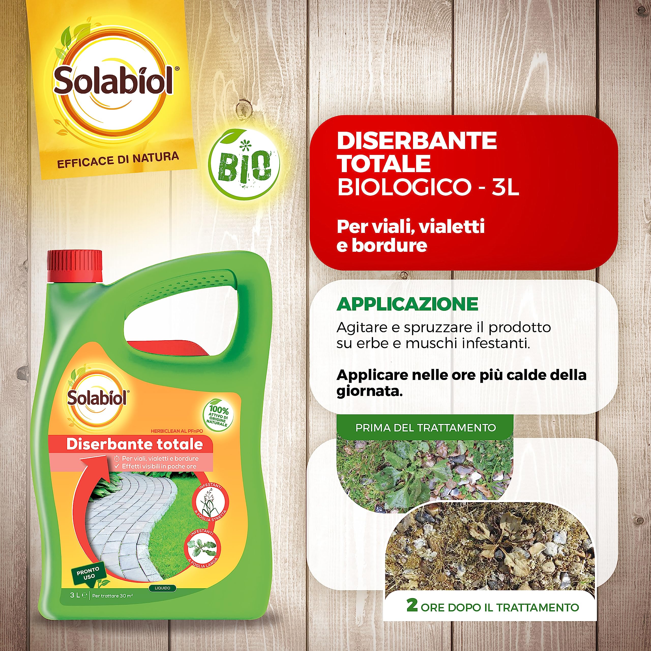 Solabiol Herbiclean PFnPO Diserbante Biologico 3L Alternativa al glifosate