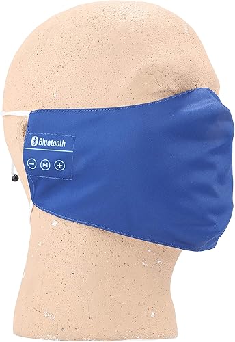 Sakar FaceTech PTH1785-LBL-STK-200 - Cubierta de música inalámbrica con correas ajustables y batería recargable, altavoz integrado para llamadas y