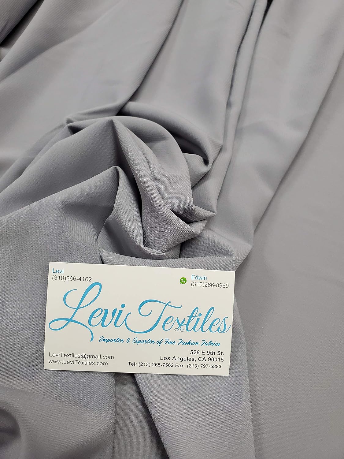 Levi Textiles, INC. Stretch Imitation Silk Chiffon Spandex -2 Way Slight Stretch- 58/60" - Sold BTY (#23 - Off-White)