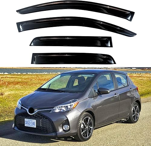 Miniatura 385 de KPY Moldura deflectora de viento con protección contra la lluvia compatible con Mazda 6 Sedan 2004-2013, 4 unidades, para ventana lateral