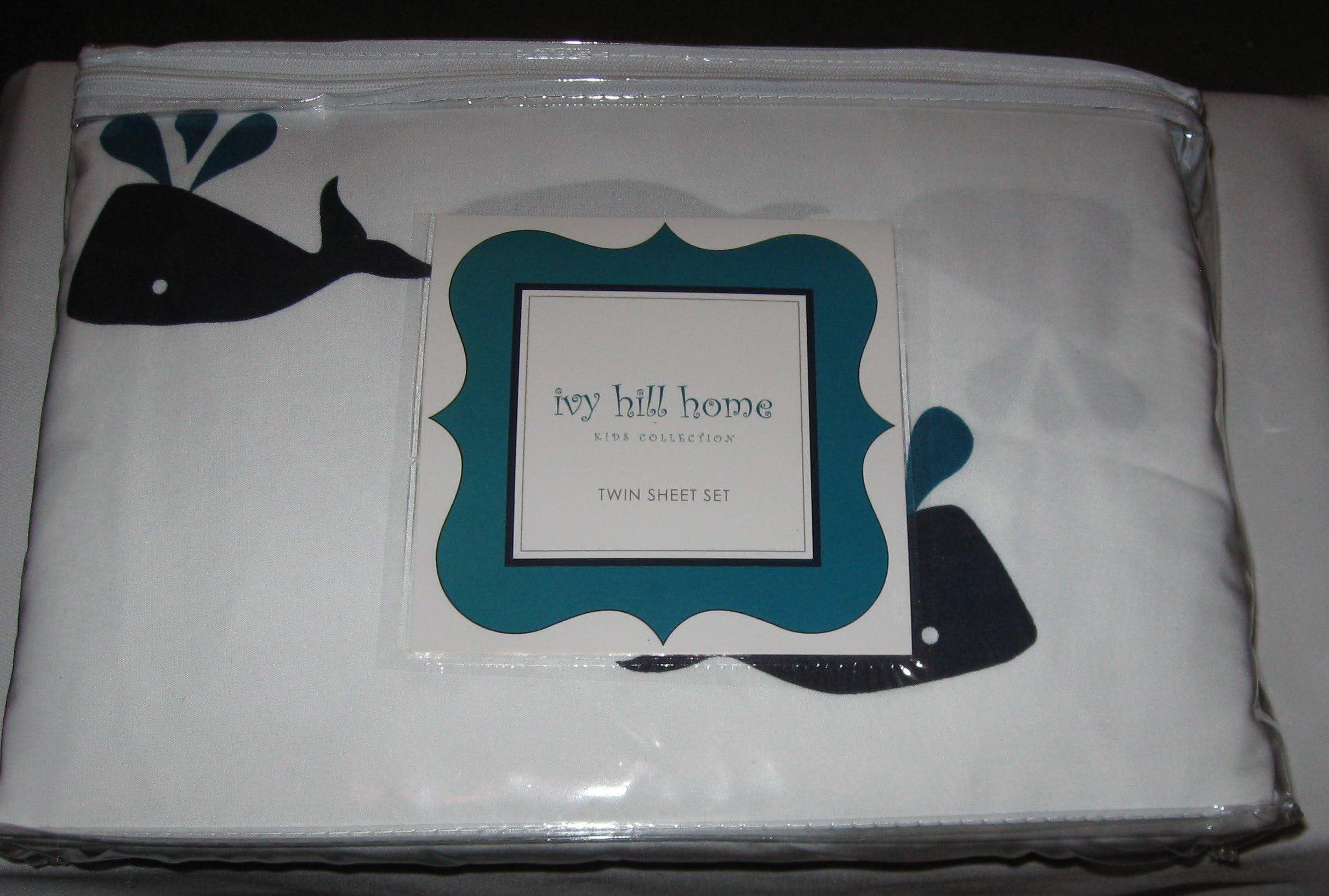 Ivy Hill Kids Collection Splish Splash Whale Twin Sheet Set