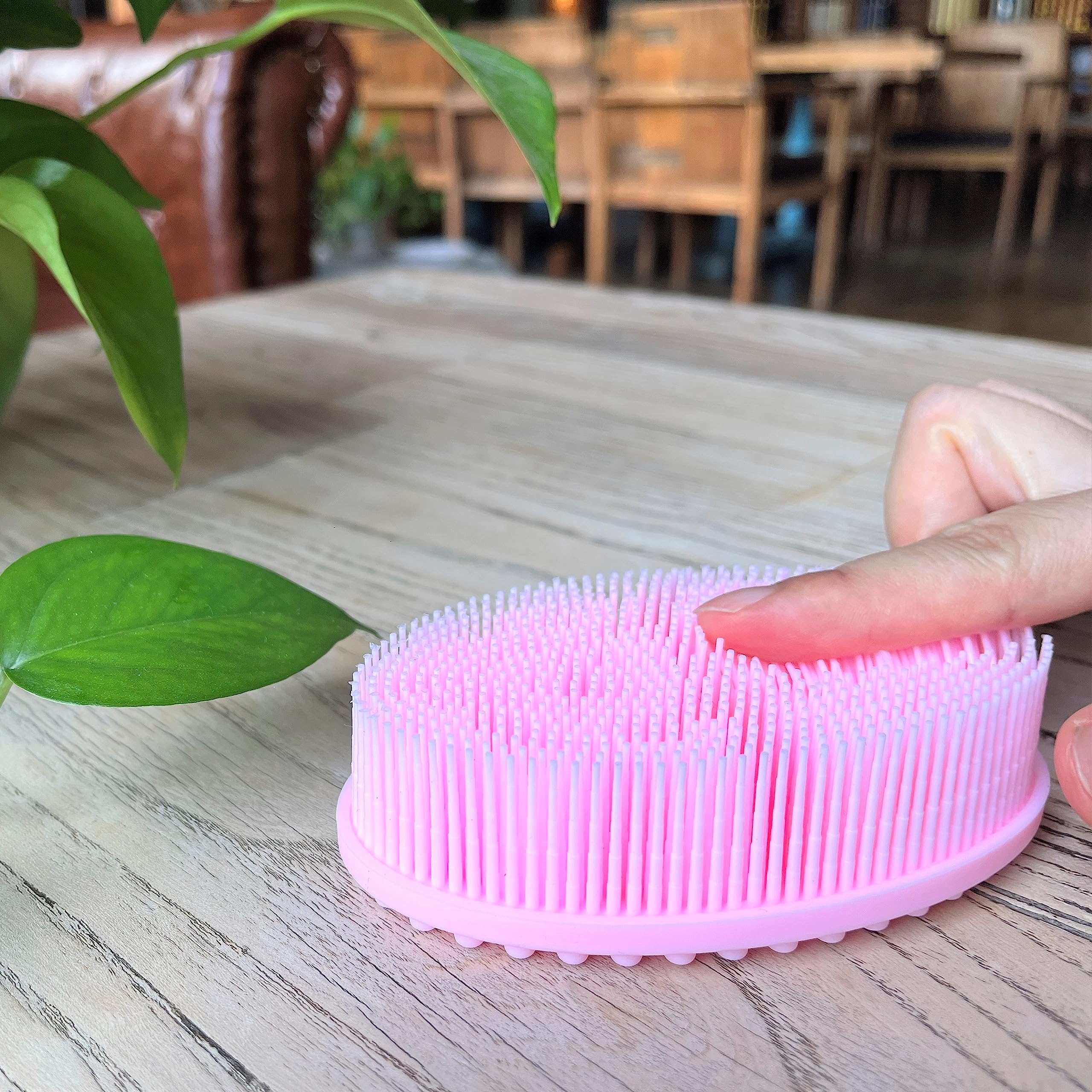Premium Sensory Brush for Kids or Autism,Soft Silicone Body Scrubber,2 in 1 Sensory Room Occupational Therapy Brushes,Silicone Loofah,Pet Shower Brush Bath Brush Shampoo Brush
