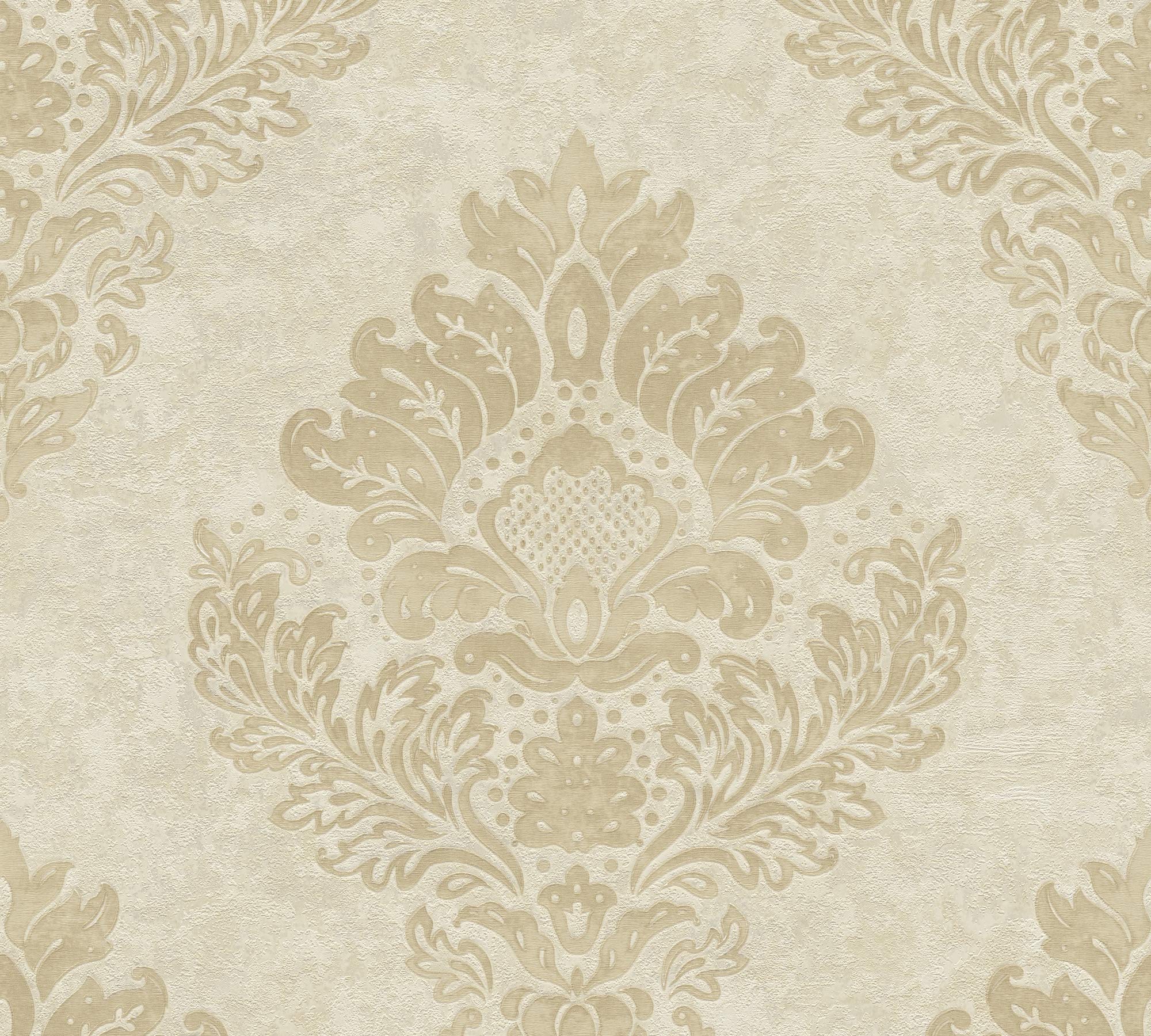 livingwallsBaroque Wallpaper Metropolitan Stories 2 A.S. Création Non-Woven 10.05 m x 0.53 m Beige Brown Made in Germany 379013 37901-3 - Image 2