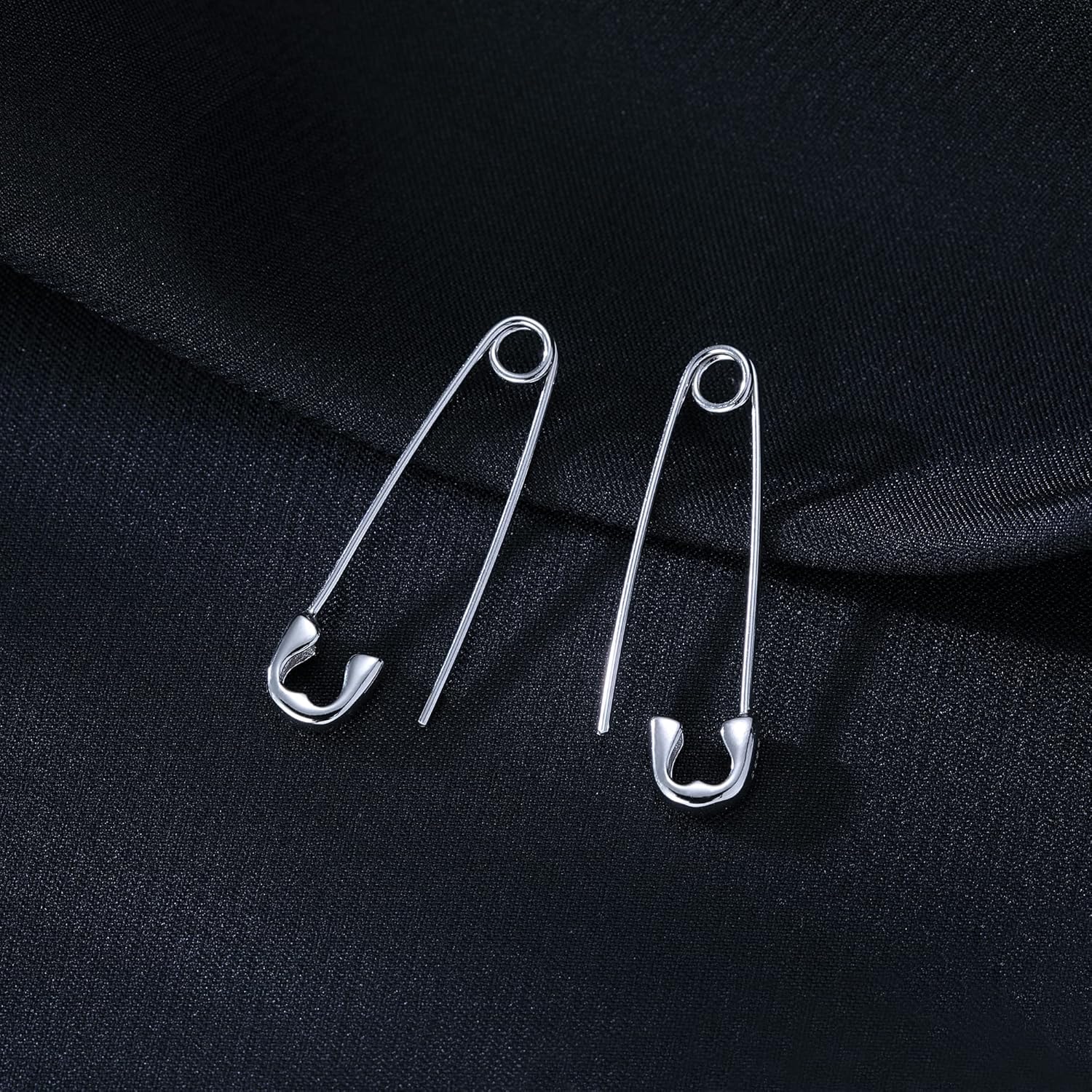 Reffeer Solid 925 Sterling Silver Hoop Earrings Cute paper clip earrings Pin Cartilage earrings For Women - Image 4