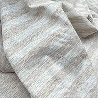 Vista 3 de PURE ERA Juego de funda de edredón de punto de jersey de 2 piezas, 100% algodón jaspeado, súper suave, cómodo, diseño clásico a rayas, con cierre