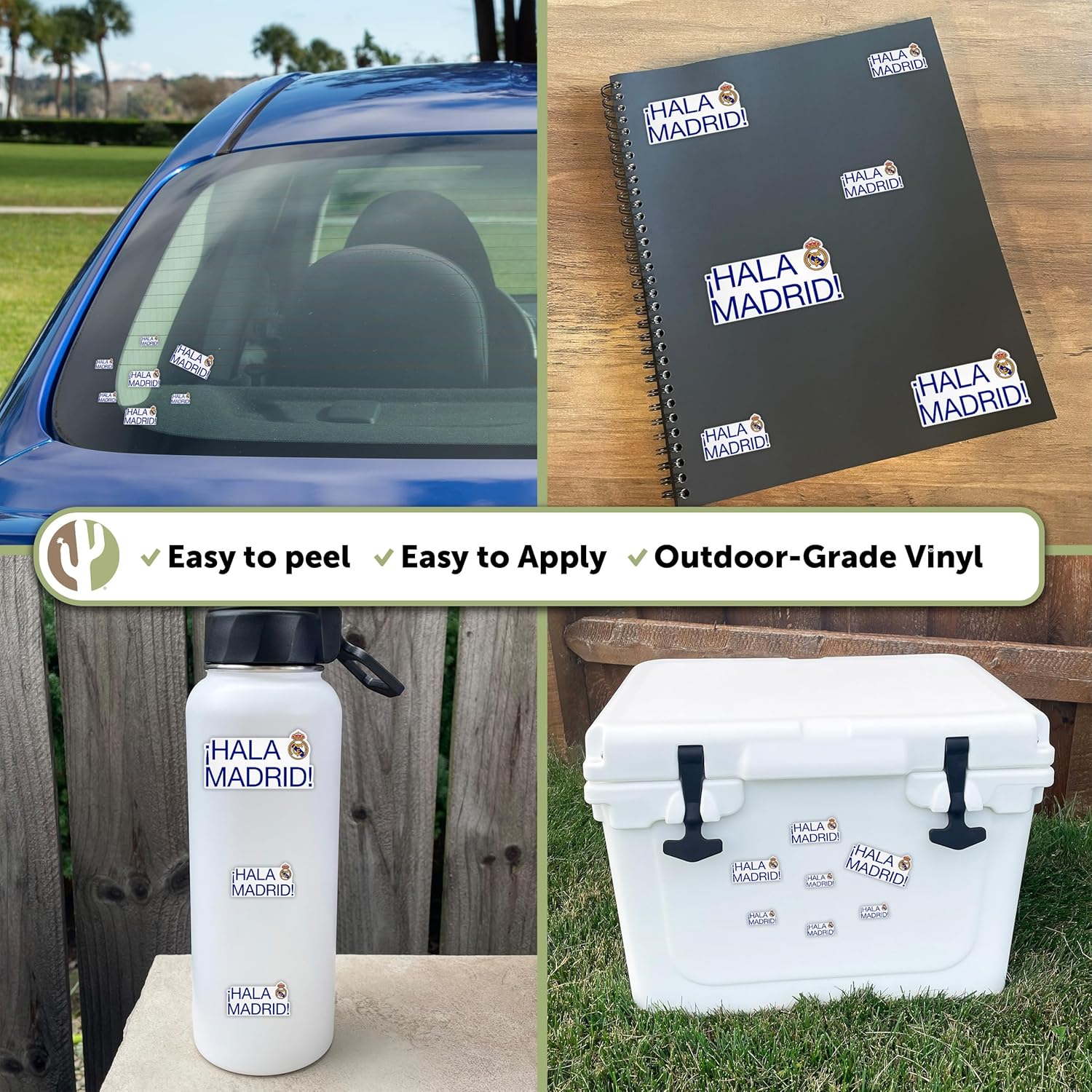 Desert Cactus Real Madrid FC Sticker Decal Vinyl Los Blancos Madridistas Soccer Laptop Water Bottle Car Scrapbook (Type 3-4) - Image 5