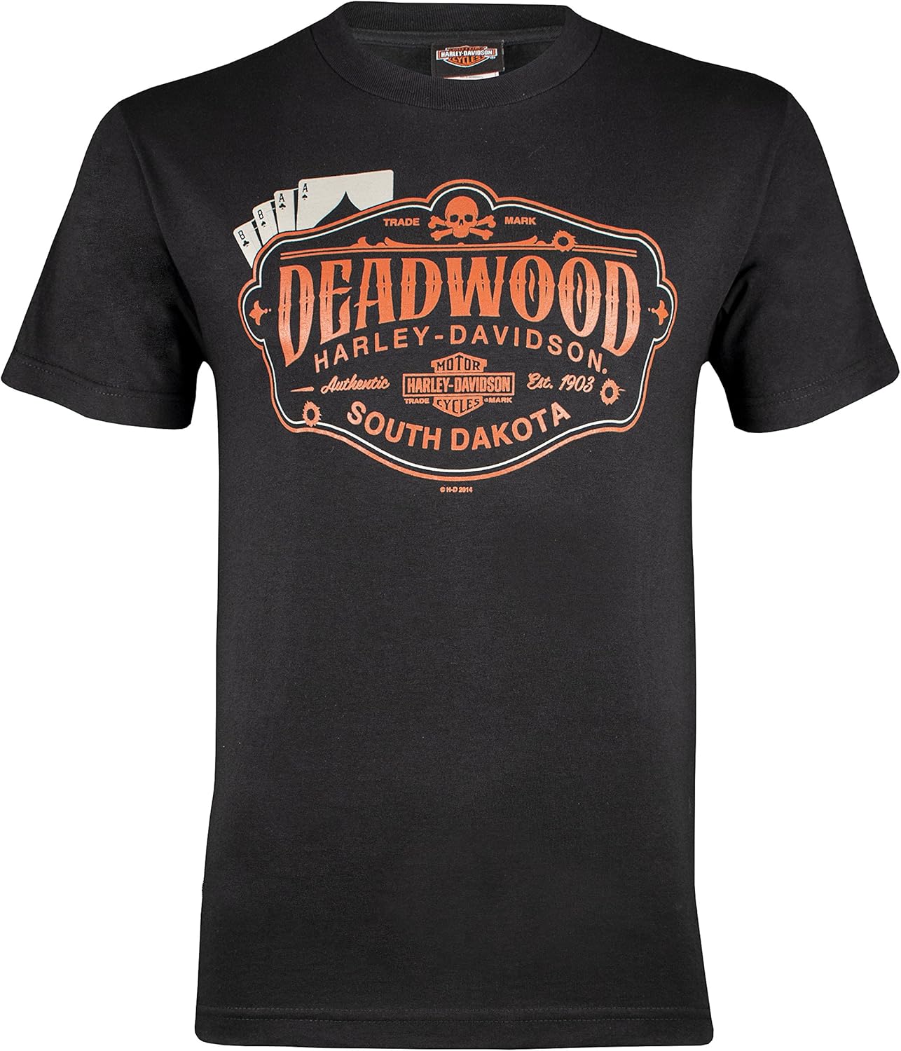 HARLEY-DAVIDSON Deadwood Men's Cards Short Sleeve T-Shirt (4XL) Black