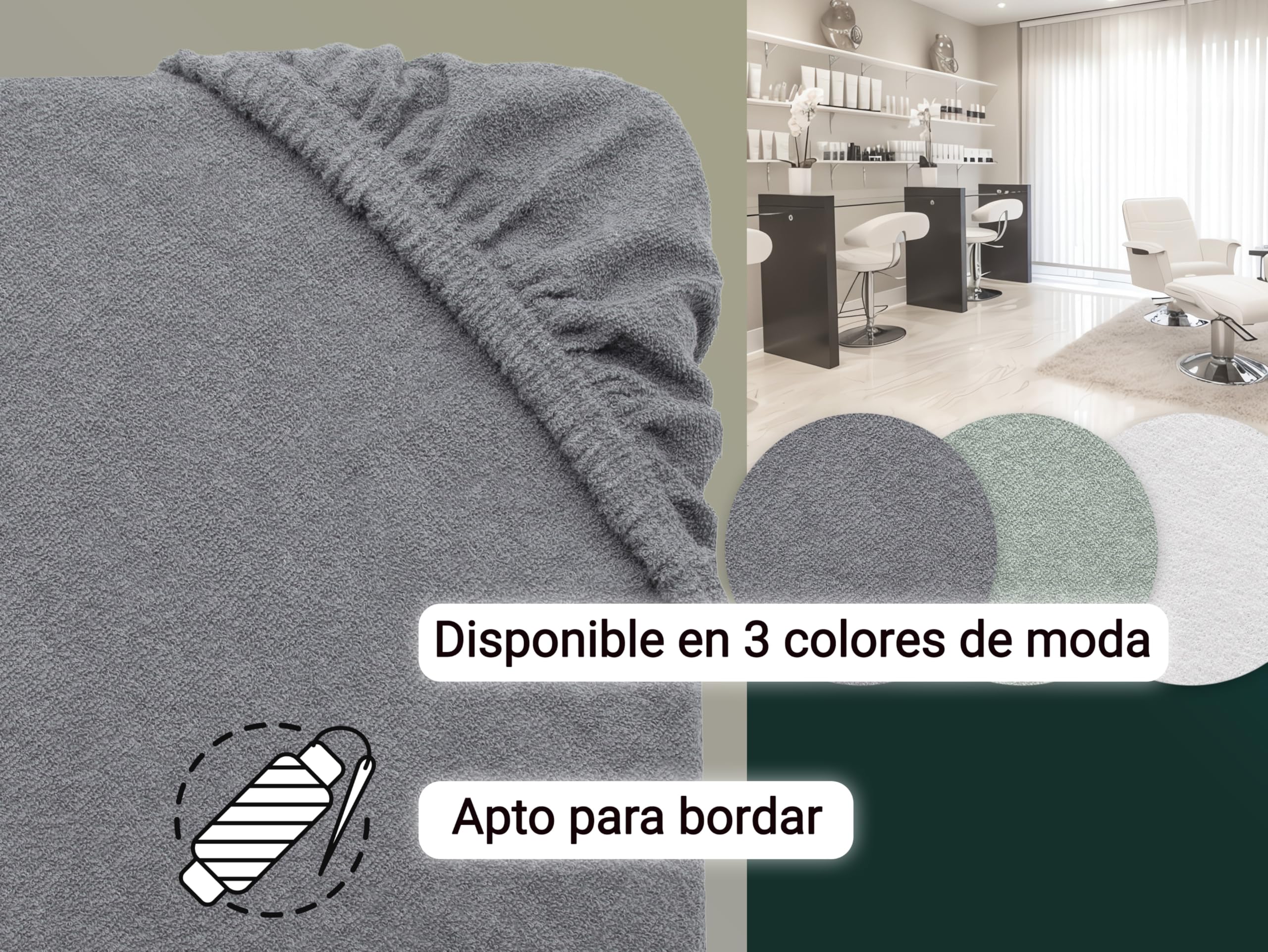 ZOLLNER Funda para Camilla: Funda Protectora Duradera de 70 x 200 cm, Lavable a 95 °C, Mezcla de algodón, con elástico Alrededor, en Color Grafito, con certificación Oeko Tex®