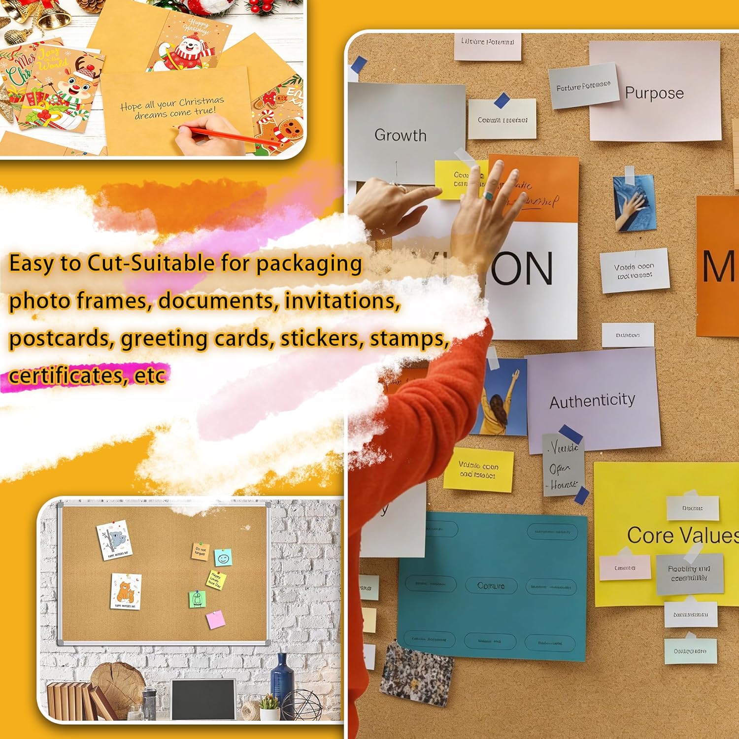 Hixdo12 Pack 24" x 36" x 3/16" Corrugated Cardboard Sheets, Double Wall Thick Brown Poster Board, Large Flat CardBoard Sheets for Packing, Mailing, Moving, Shipping, Crafts