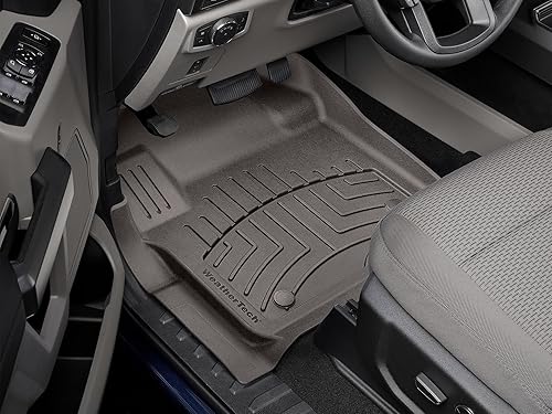 Miniatura 2 de WeatherTech FloorLiner HP 4710121IM - Alfombrillas personalizadas para Ford Super Duty - 1 fila (4710121IM), color cacao