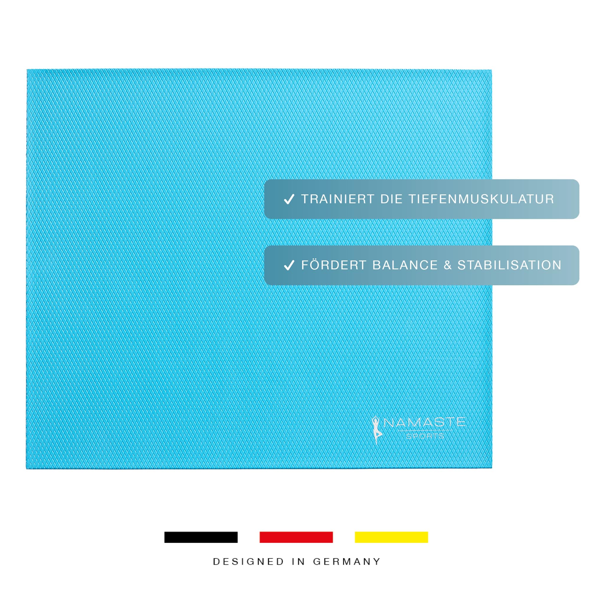 Balance Pad XXL - Tapis d'entraînement antidérapant pour physiothérapie, yoga et entraînement à domicile - Avec poster d'exercices et bande de résistance
