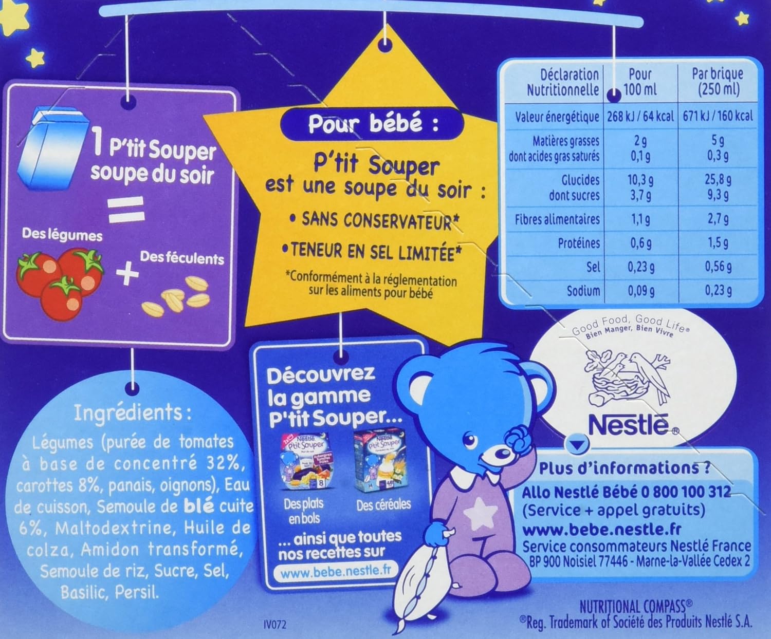 Nestle Bebe P Tit Souper Tomates Ble Soupe Du Soir Des 8 Mois Lot De 2 Amazon Fr Epicerie