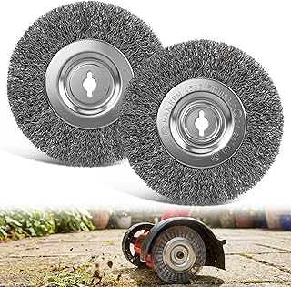 Enhon 2er-Pack Premium Edelstahl Bürsten Kompatibel mit Einhell Fugenreiniger Akku, Robuste Ersatzbürste Stahl für professionelle Fugenreiniger von Terrassen, Gehwegen & Pflastersteinen (10mm Dicke)