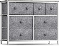 Vista 134 de Sorbus Cómoda con 8 cajones - Mueble para almacenar ropa para niño, para dormitorio, pasillo, clóset, oficina – Marco de acero, parte superior