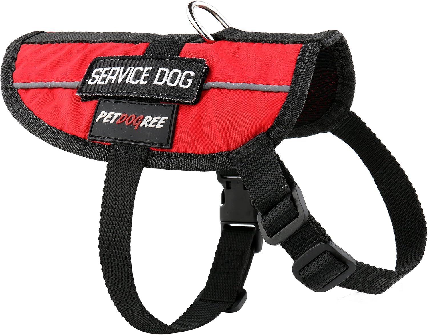 Petdogree Lightweight Reflective Red Service Dog Vest