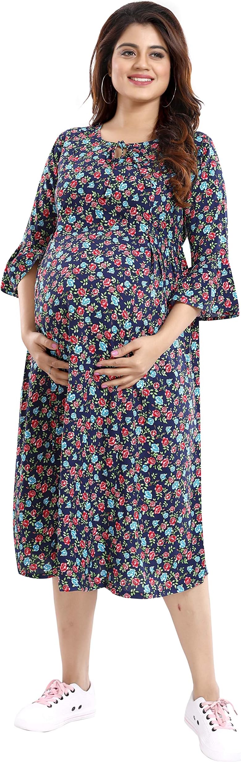 MAMMA'S MATERNITYRayon Maternity Feeding Dress
