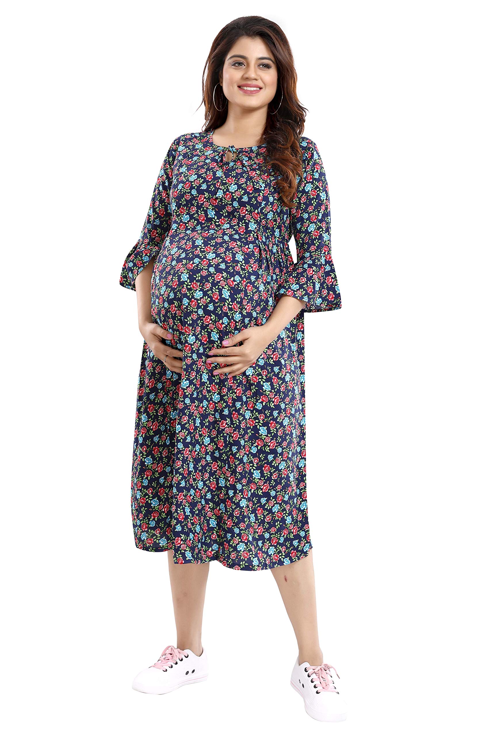 MAMMA'S MATERNITYRayon Maternity Feeding Dress