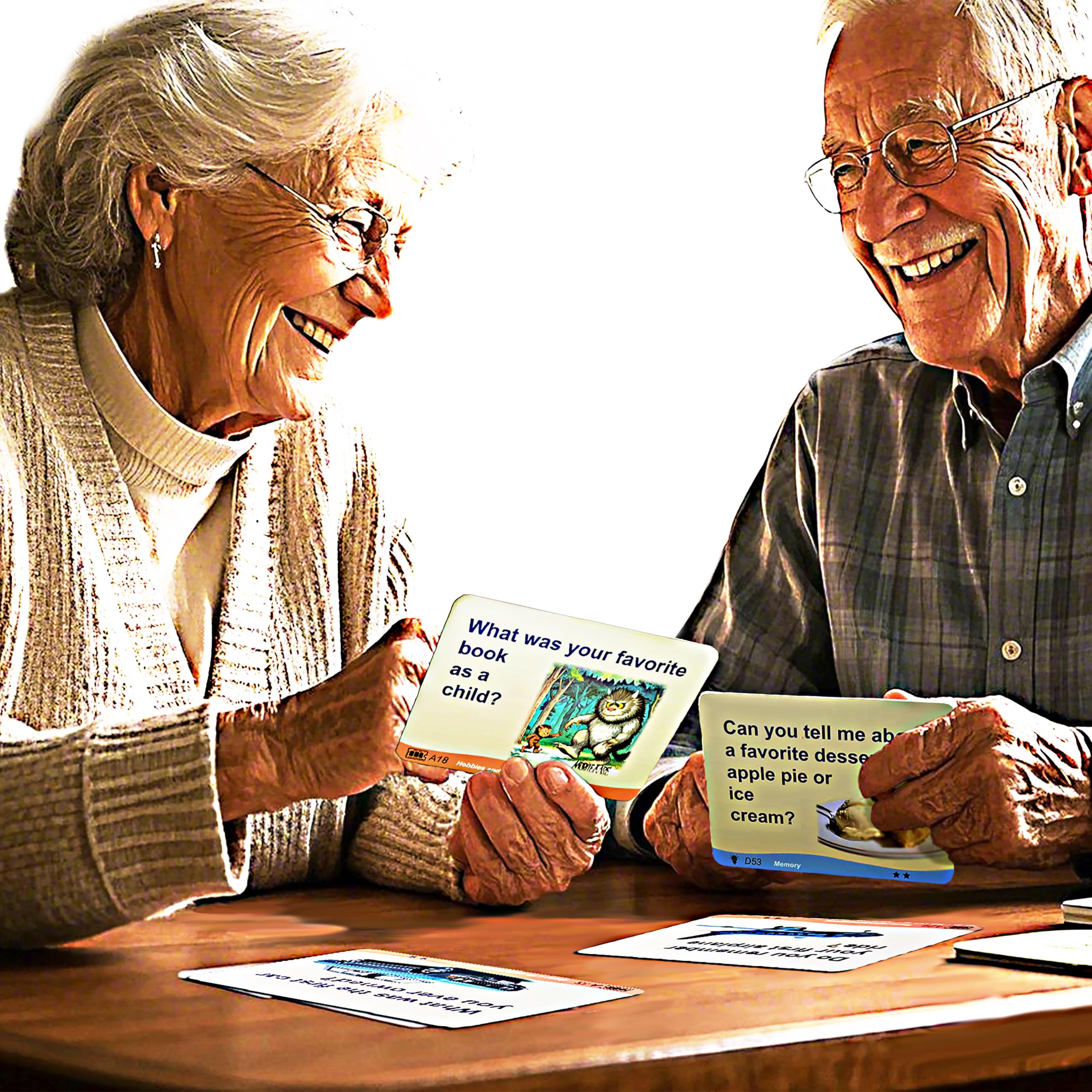 ComfiCare Conversation Cards for Dementia & Alzheimer's - 240 Prompts to Rediscover Their Story & Break Through The Silence | A Bridge to Meaningful Conversation & Joy for Caregivers