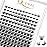 QUEWEL Lash Clusters 72 Pcs Cluster Lashes Wide Stem Eyelash Clusters C/D Curl 8-16mm DIY Eyelash Extensions Mega Style for Self Easy To Use at Home (Mega-C-MIX-144 Pcs)