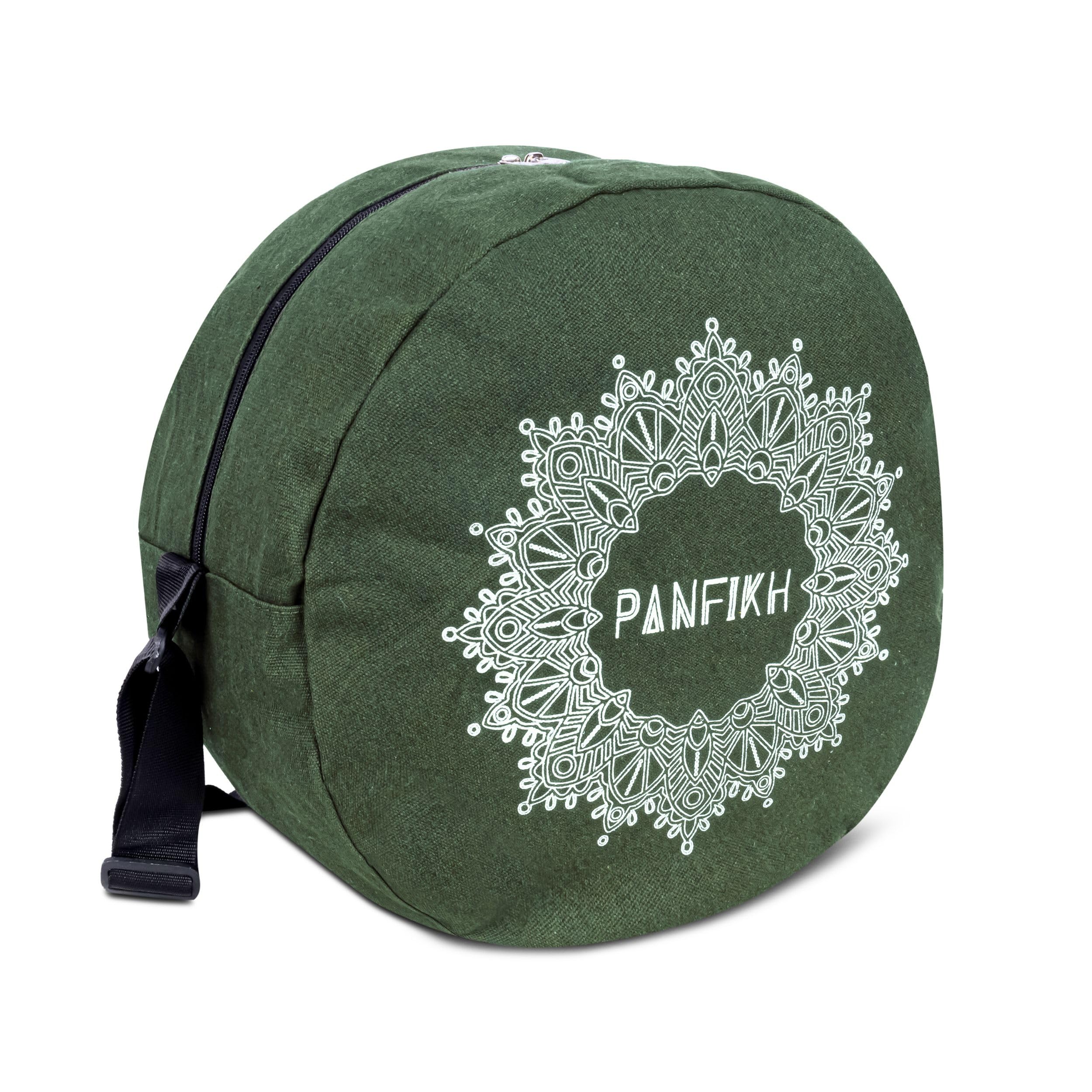 Yoga Wheel Carry Bag with Zipper Closure Durable & Lightweight Storage Bag with Adjustable Strap (Oilve)