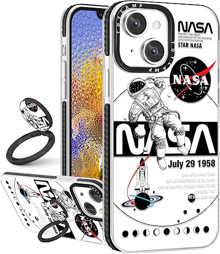Toycamp Funda para iPhone 13, diseño de astronauta espacial, lindo diseño de dibujos animados para hombres, niños, niñas, adolescentes, funda