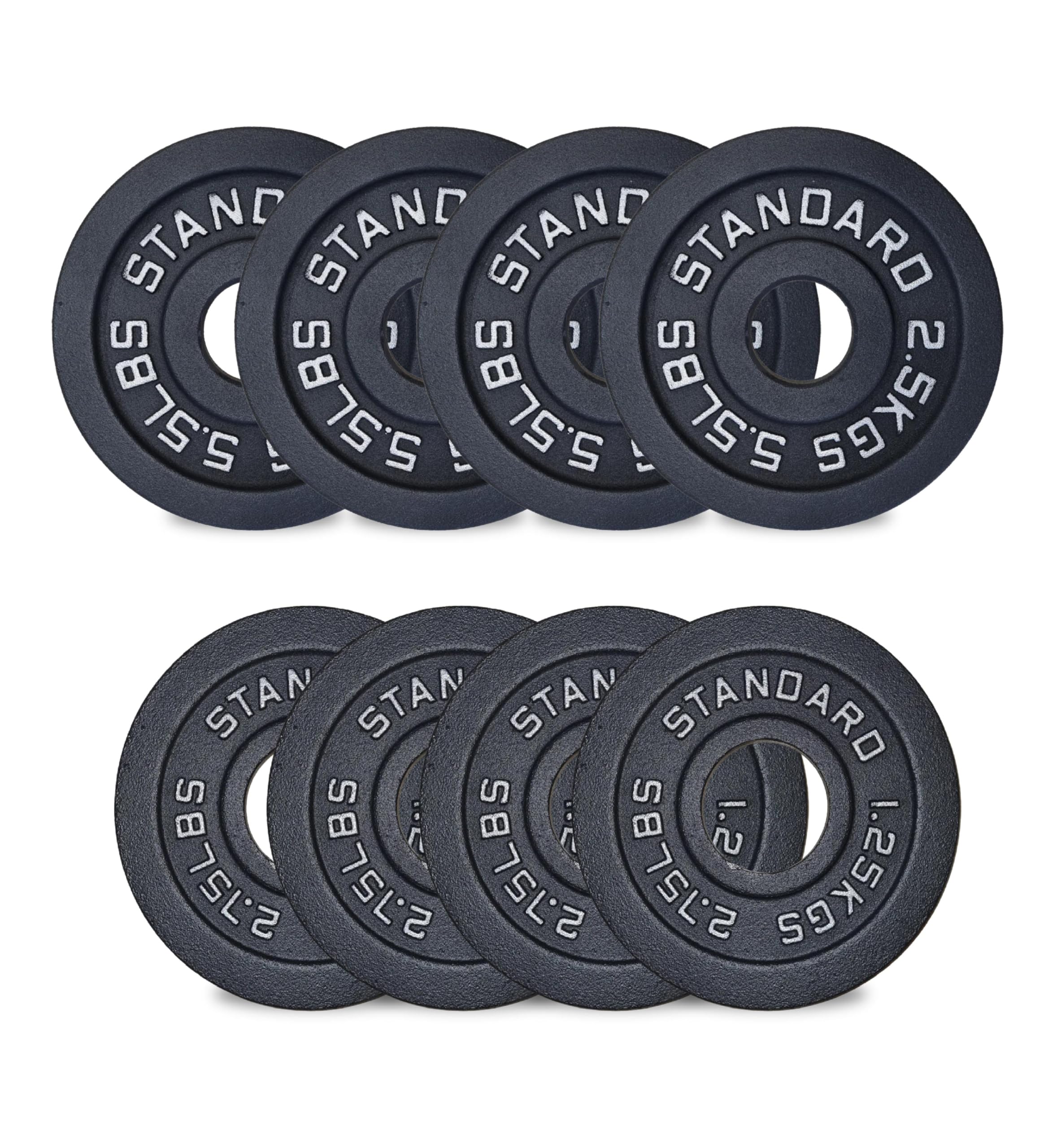 Cast Iron Weight Plates Set 2" Olympic Barbell Home Gym Equipment 1.25kg-25kg Pairs Sets with 5ft-7ft Barbell Strength Training — image 1