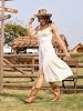 IUV Botas de Vaquera para Mujer, Punta Cuadrada, Caña Media, Botas Cowgirl con Pull-On, Bordadas, de Moda 3