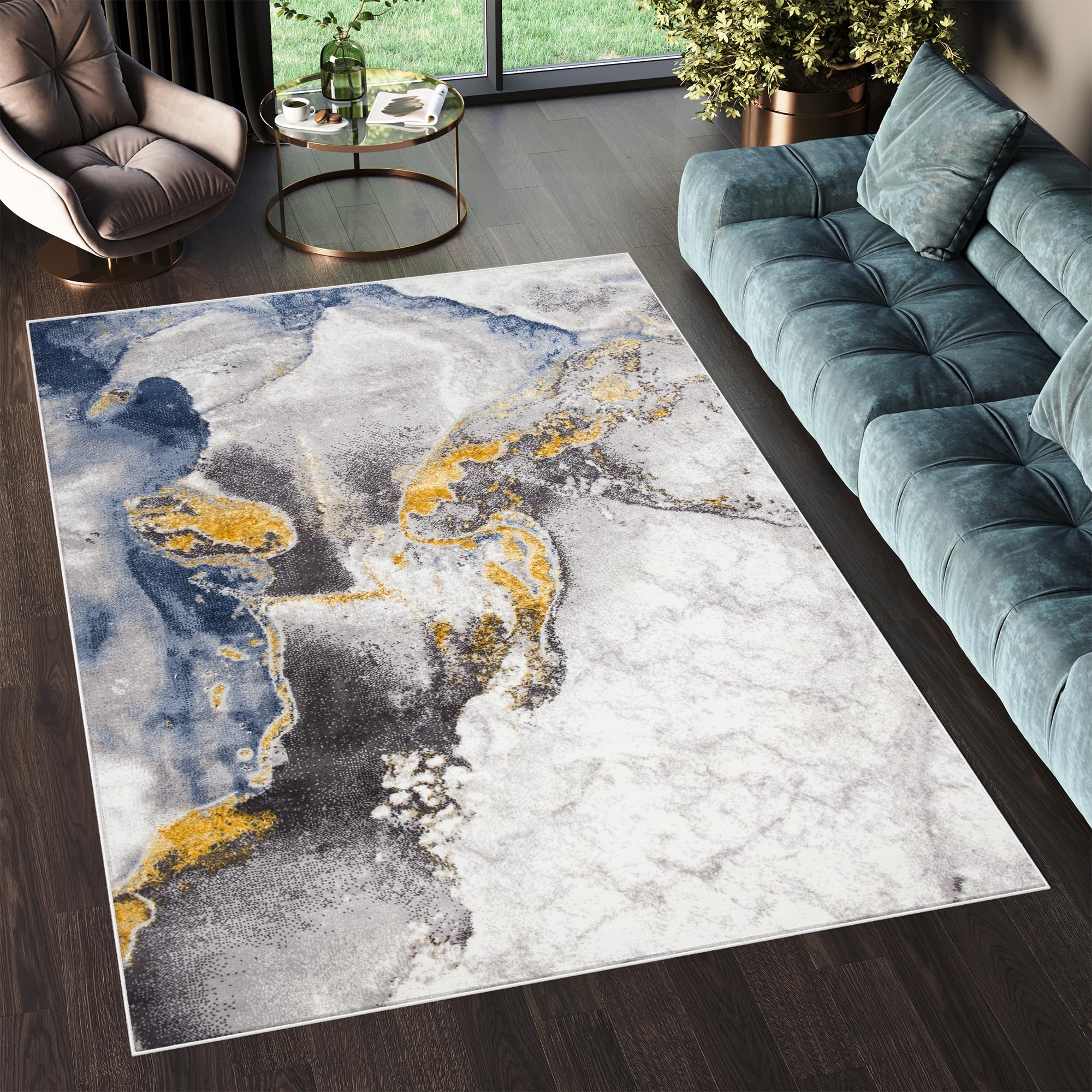 tappeto living room moderno design abstract ombra multicolore