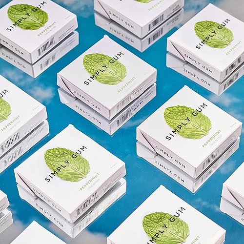 Miniatura 8 de Chicle natural de menta Simply Gum sin OMG vegano 6 paquetes 90 unidades