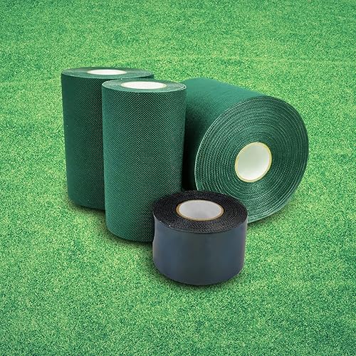Miniatura 7 de EDSRDRUS Cinta de césped artificial de doble cara, cinta de costura de césped artificial resistente a la intemperie y a los rayos UV, antideslizante