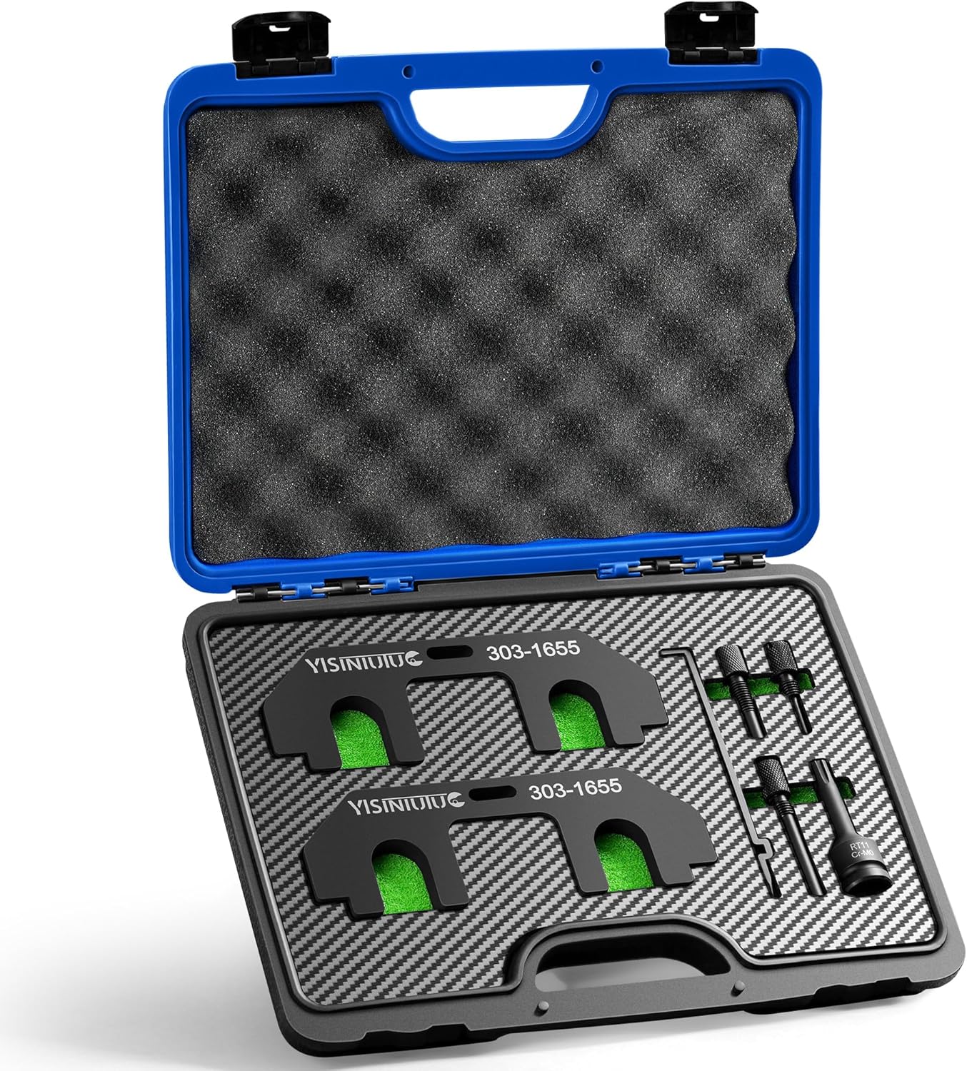 303-1655 7-Piece Camshaft Holding Alignment Timing Tool, Compatible with Ford 3.5L EcoBoost Upgraded GT F-150 Expedition Lincoln Navigator, with Cylinder Head Screw Removal Socket