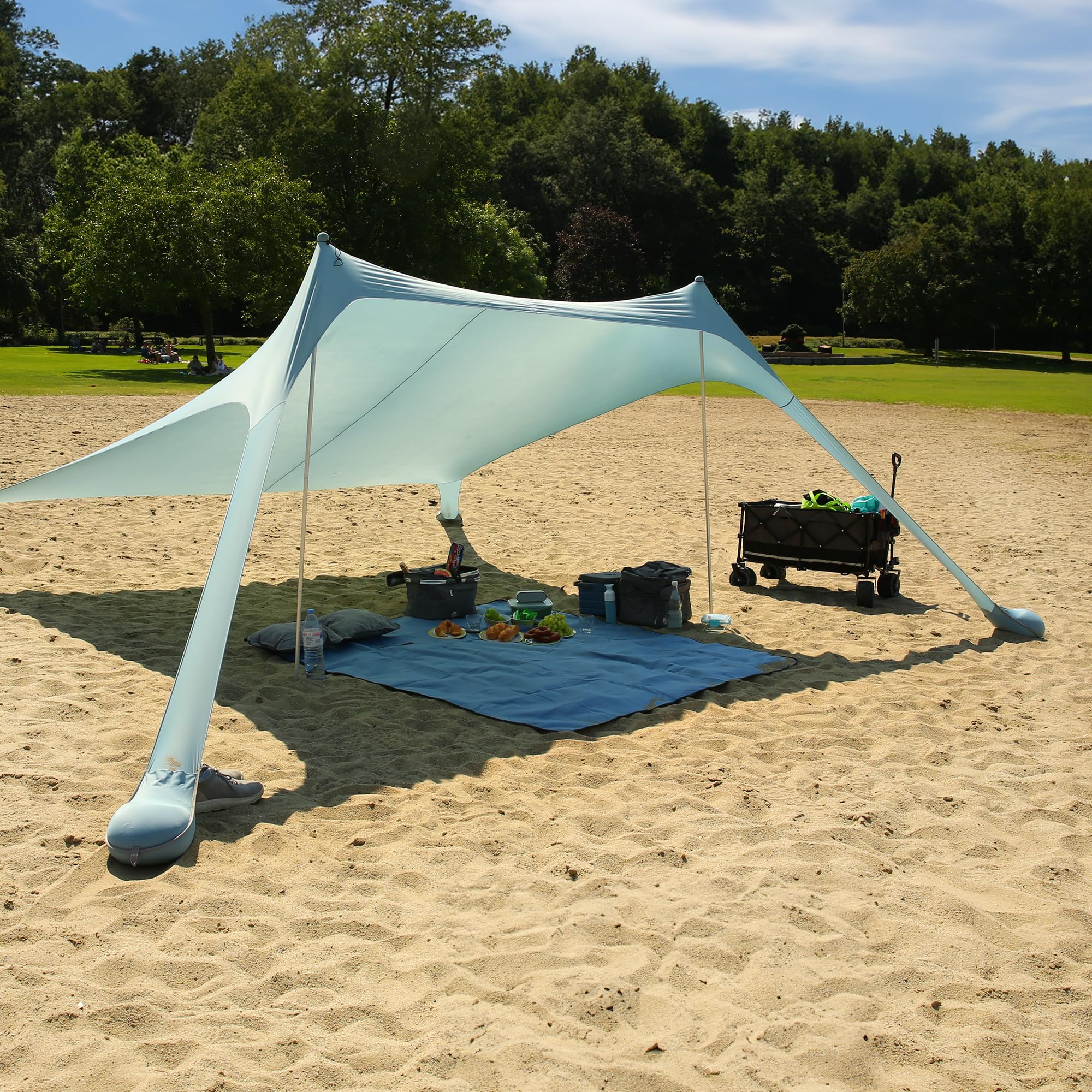 your GEAR Cameo Beach Shelter Tente de plage XXL 3 x 3 m Protection solaire UV 50+