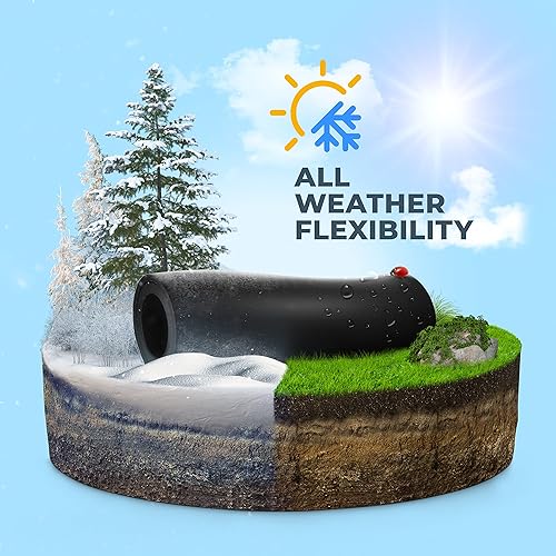 Miniatura 4 de INTERTOOL Manguera de aire de goma ultra duradera de 38 pulgadas x 50 pies, forro reforzado resistente, diseño resistente a las torceduras,