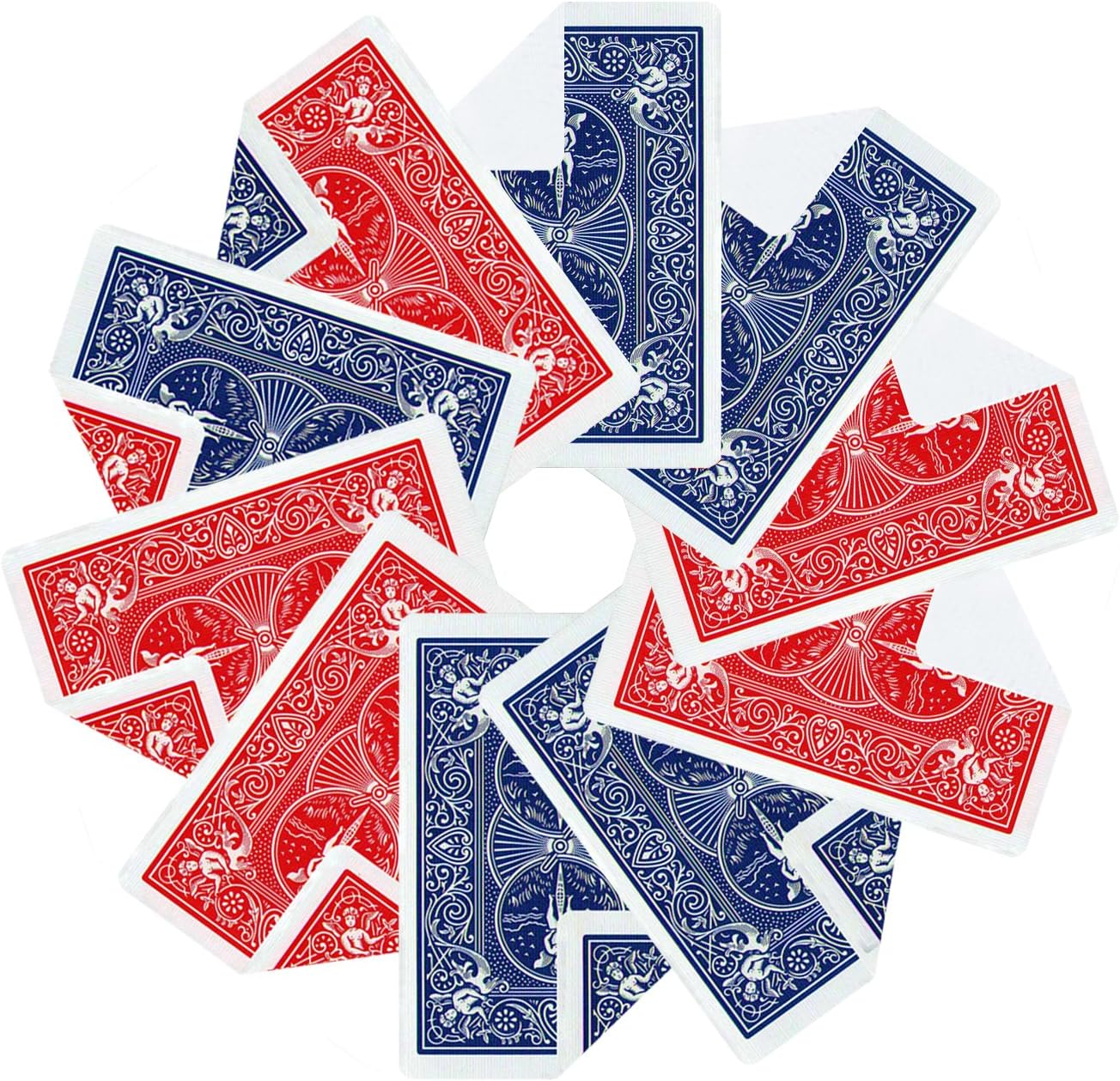 Magic Tricks Gaff Cards, Assorted Invisible Bicycle Standard Playing Cards - 10pcs