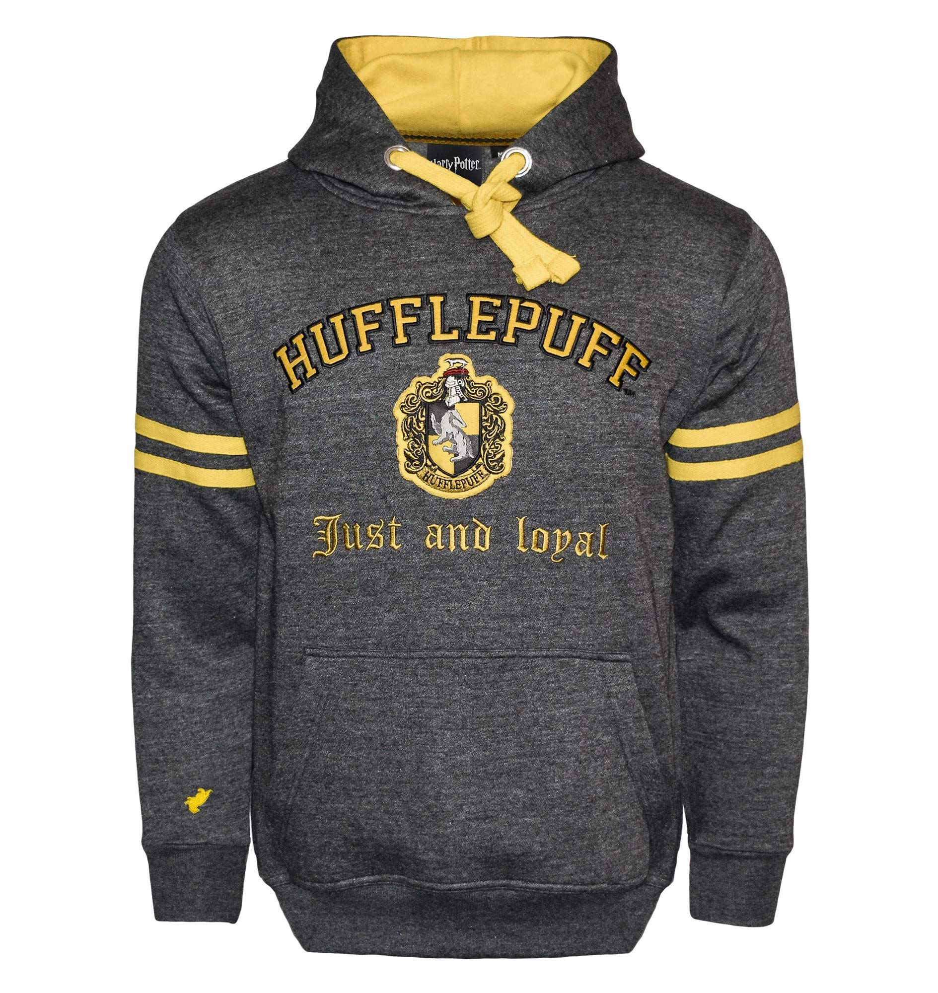 Harry Potter House Hoodies with Drawstrings - Show Your Inner Wizard! (XL, Hufflepuff - Charcoal/Yellow)