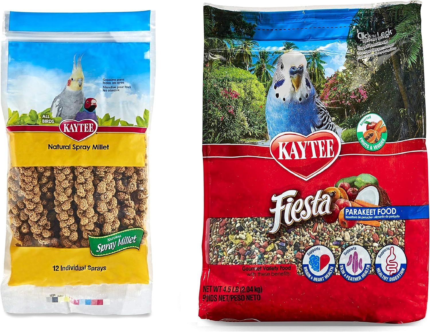 Kaytee Spray Millet and Fiesta Parakeet Food