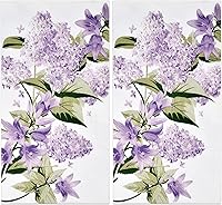 Vista 8 de Gift Boutique 100 servilletas de papel desechables de flores de lavanda moradas, servilletas de mano de papel para primavera, baño, tocador