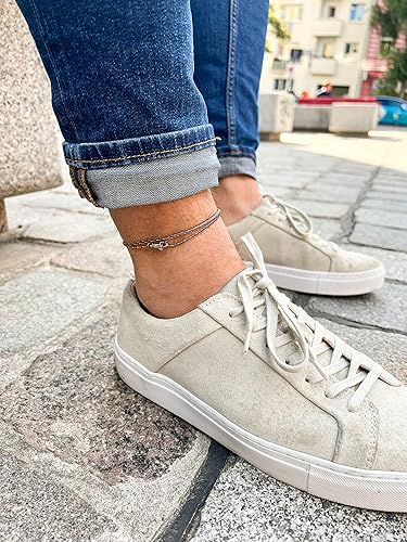 Miniatura 32 de Made by Nami Surfer Anklet with Snap Hook Clasp Waterproof & Adjustable Thin String Ankle Bracelets for Women and Men Handmade Jewelry for Beach and