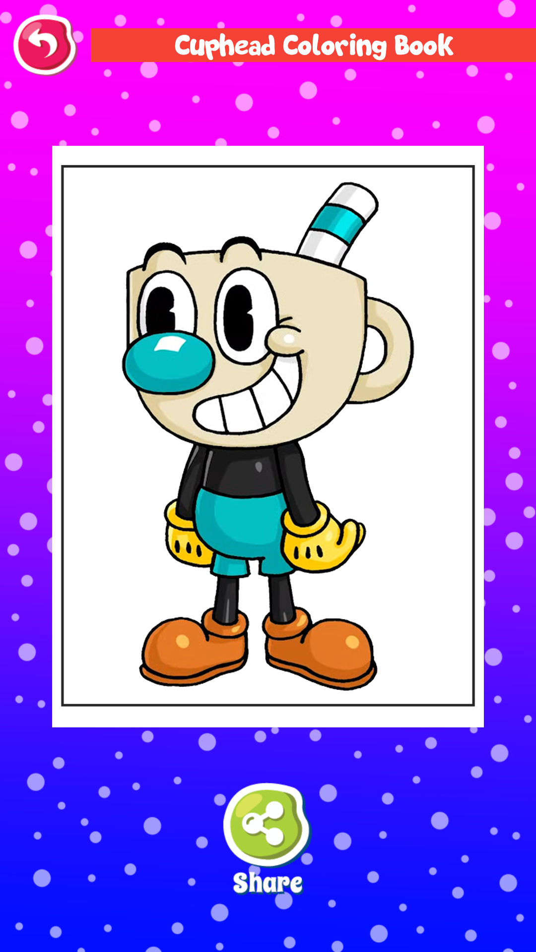Glitter Painting Show Cuphead Coloring Book App on Amazon Appstore
