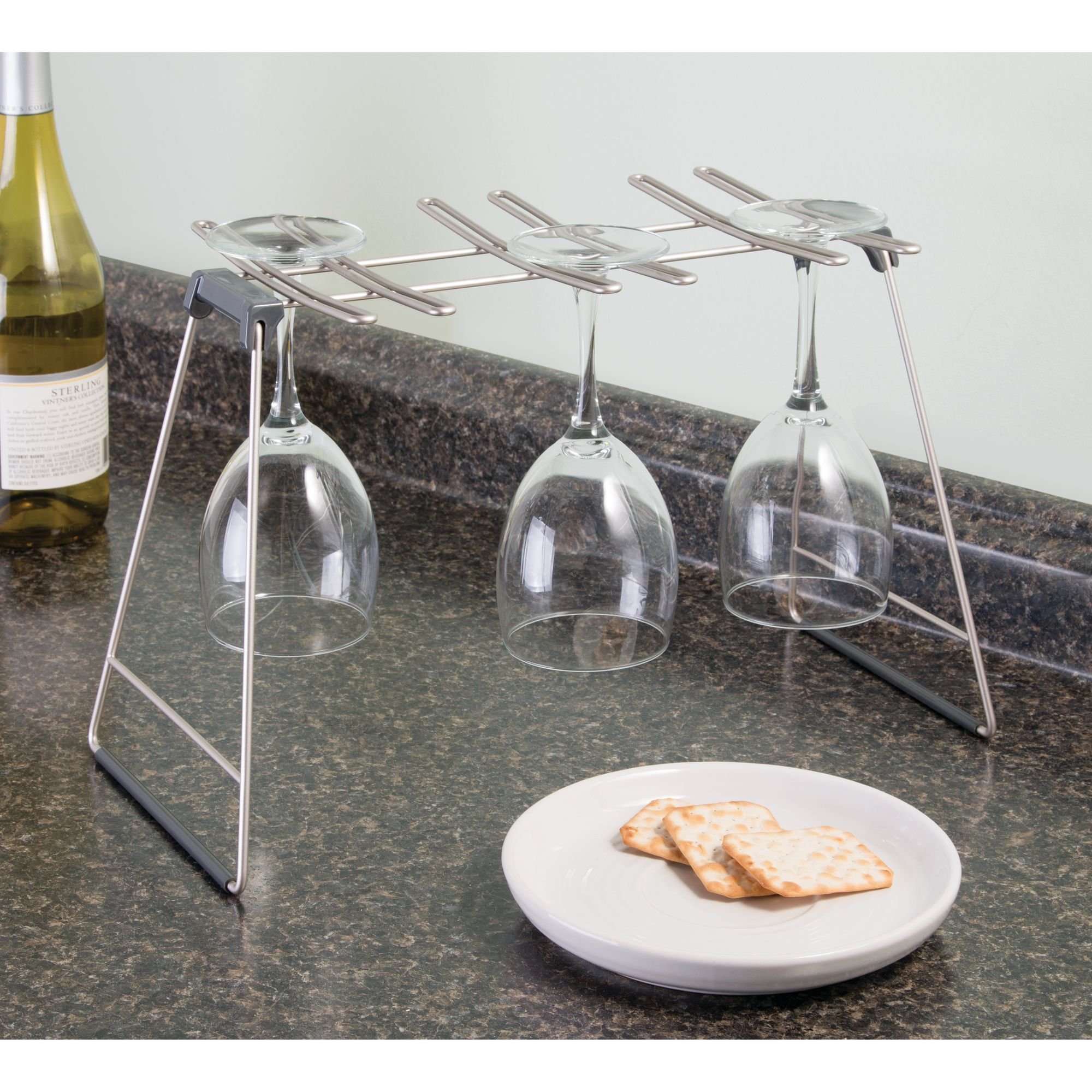 iDesign 57045 InterDesign Classico Free Standing Wine Drying Rack for